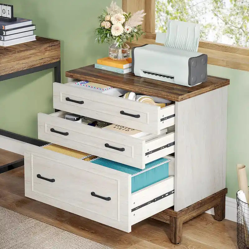Lateral 3-Drawer File Cabinet for A4/Letter/Legal Size