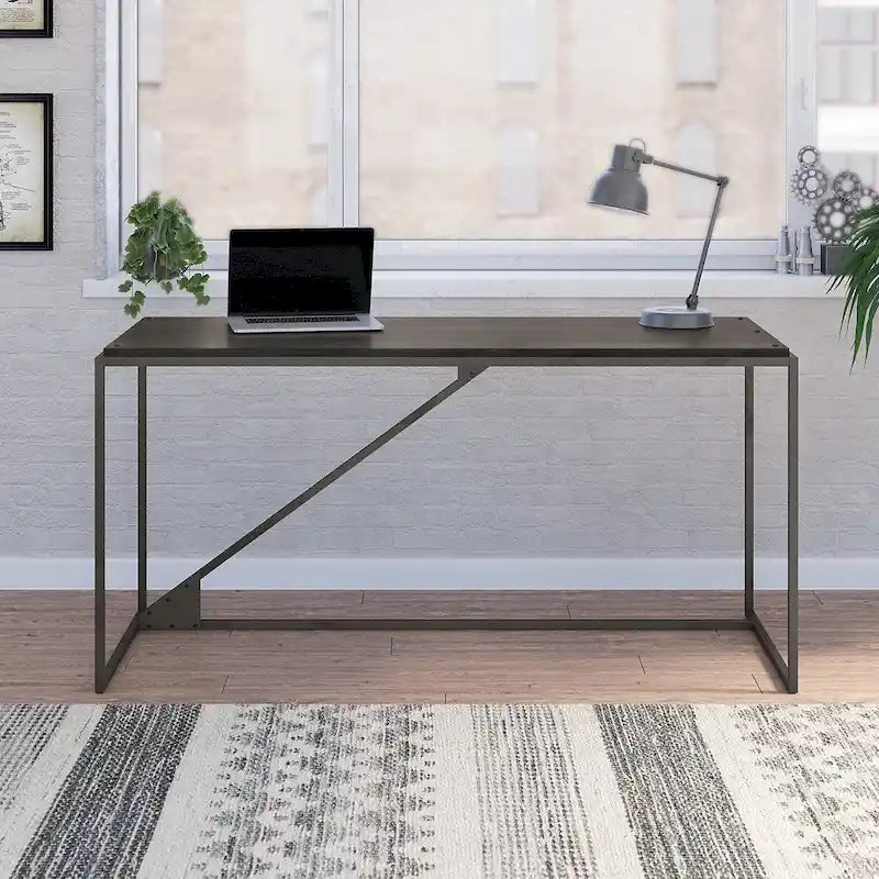 Bush Furniture Refinery 62W Industrial Desk, Large Home Office Desk